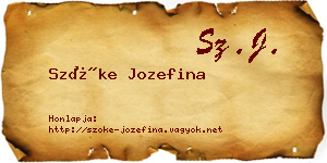Szőke Jozefina névjegykártya